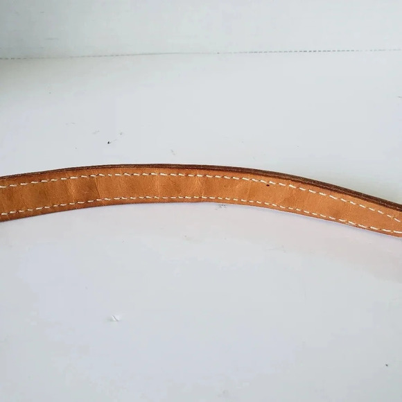 Vintage Hartz Tan Leather/Metal Dog Collar,18"  45cm. - Picture 2 of 8